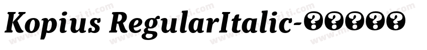 Kopius RegularItalic字体转换